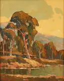 Jack Cassinetto, Along the Napa River, California, 2002, oil on board