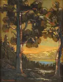 Jack Cassinetto, Lake Tahoe, First Snow, 2003, oil on board