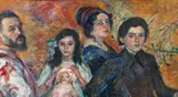 Enrico Glicenstein, (Polish/Jewish/American, 1870-1942), Family Portrait-the artist, his wife Helen, his son Emanuel and his daughter Beatrice