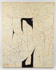 Victor Matthews, The Great White Elephant, 1989, acrylic, graphite, and syrup on stretched canvas