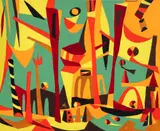 Untitled Modernist Abstract, c.1950s by Tobias Musicant, gouache on paper, offered Apr 2026