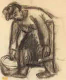 Constant Permeke, The Harvester, undated, charcoal on paper
