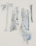 Untitled Abstract by Katherine Porter, 1977, mixed media on paper, apparently, offered Apr 2026
