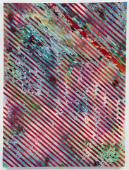 Abstract #18 by Jane Haskell, 2003, mixed media with acrylic and tape on canvas, offered Apr 2026