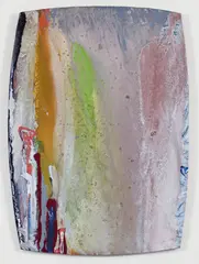 Philip Wofford, Acoma-Drum, 1968, oil on shaped and stretched canvas