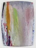 Philip Wofford, Acoma-Drum, 1968, oil on shaped and stretched canvas