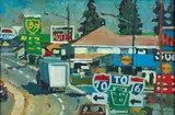 Kevin Kutz, Interchange, circa 1988, oil on canvas