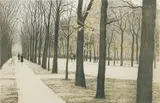 Harold Altman, Allee, Luxembourg, undated, late 20th century, color, lithograph, pencil