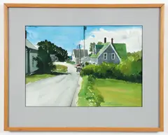 South Harpewell Maine by Robert Bowden, 1985, watercolor, offered Mar 2026