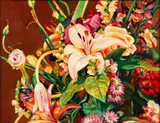 Grace Runnette Clark, Spray of Flowers, oil on canvas