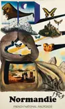 after Salvador Dali, Normandie, 1969 (French National Railroads Poster), offset, lithograph