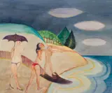 The Bathers by Frank Dininno, 1965, watercolor, pencil and mixed media, offered Mar 2026