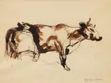 Enrico Glicenstein, (Polish/Jewish/American, 1870-1942), Smiling Cow