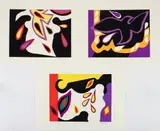 William Scharf, 3, silkscreen prints from 1980: Dove Leaf