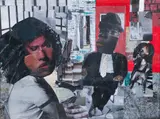Jeff and Mark Zets, Diamond, collage, tape and painting