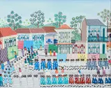 Communion Solennelle Procession by Francois Augustin, tempera on board, offered Mar 2026