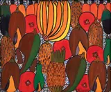Pineapple with Gourds by Sisson Blanchard, 1971, oil on masonite, offered Mar 2026