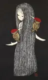 Woodpeckers, 1950's, color woodblock, 15 x 9.25 inches by Kaoru Kawano, pencil, offered Mar 2026