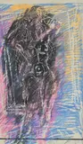 Standing Nude, color by Virgil D. Cantini, monotype or scratchboard impression, offered Mar 2026