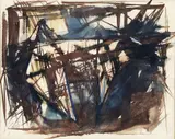 Virgil D. Cantini, Untitled Abstraction, watercolor