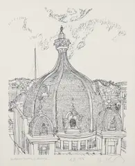 Henry Koerner, Midtown Towers, 1976, lithograph