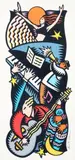 Burton Morris, Music, screenprint in colors