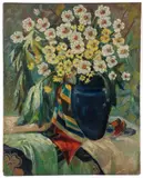 Still Life with Flowers and Vase, c.1920s by William Ferdinand Metzkes, oil on canvasboard, offered Mar 2026