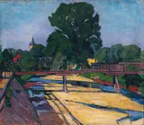 Hid a Patak Felett (Bridge over The Stream) by Gyula Kosztolányi-Kann, oil on canvas, offered Mar 2026