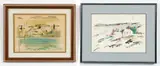 Alfred Birdsey, Two Abstracted Bermuda Harbour Landscapes