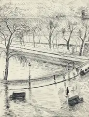 Albert Marquet, Paris le Pont Neuf, 1938, etching on paper