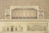 Architectural Rendering of a Bank Interior by James Parker Methany, 1923, watercolor, ink, pencil, and ink wash drawing, offered Mar 2026