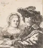 Ignace Joseph De Claussin, After Rembrandt, Etching with Drypoint 1636