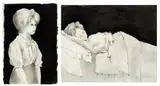 Richard Jerzy, Untitled, Mixed Media on Wove Paper 1962, "Judie", Standing And Sleeping