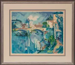 Untitled by José Palmeiro, Lithograph, Pencil Signed, "Pont De Creteil", offered Sep 2024