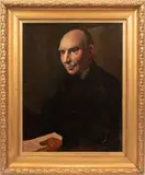 Josef Dobrowsky, ' W 26', Oil on Canvas, 1957, "Portrait of a Gentleman"