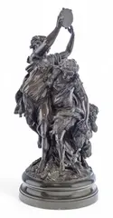 Michel Clodion, Untitled, Bronze Sculpture, 19th C., "Bacchanalia"