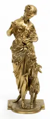 Arthur Waagen, Mercury Gilded, Bronze Sculpture