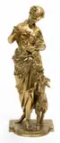 Arthur Waagen, Mercury Gilded, Bronze Sculpture