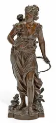 Untitled by Eutrope Bouret, Bronze Sculpture, 19th C., "Diana the Huntress", offered Sep 2024