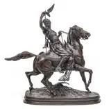 Pierre-Jules Mêne, Untitled, Bronze Sculpture, Ca. 1900, "Mounted Falconer"