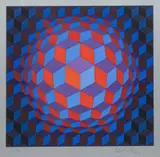 Victor Vasarely, Untitled, Serigraph in Colors on Wove Paper