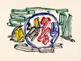 Untitled by Roy Lichtenstein, Woodcut in Colors on Handmade Iwano Kizuki Hosho 1983, "Apple & Lemon", offered Sep 2024