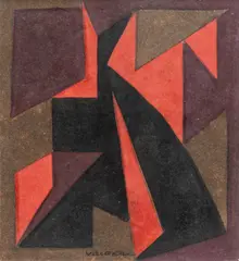 Untitled by Victor Vasarely, Gouache, Ink And Graphite on Wove Paper Mounted to Cardstock, Ca. 1948, "Zolna", offered Sep 2024