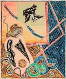 Untitled by Frank Stella, Lithograph And Screenprint in Colors on Arches Paper, 1988 H 45 W 39.5 Shards I, offered Sep 2024