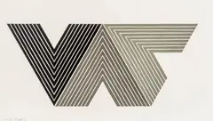 Untitled by Frank Stella, Lithograph in Colors on Lowell Wove Paper, 1968, "Quathlamba I, from V-Series", offered Sep 2024