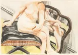 Philip Pearlstein, Untitled, Lithograph in Colors on Wove Paper, 1977, "Nude on Eames Stool"