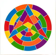 Untitled by Sol LeWitt, Linocut in Colors on Somerset Satin White, 2002, "Plate 1, from Stars", offered Sep 2024