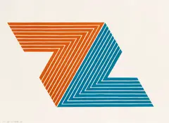 Untitled by Frank Stella, Lithograph in Colors on Lowell Wove Paper, 1968, "ITATA, from V-Series", offered Sep 2024