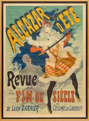 Untitled by Jules Chéret, Lithograph in Colors on Paper, 1890, "Alcazar D’Été / Revue Fin De Siècle", offered Sep 2024