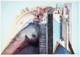 Wayne Thiebaud, Untitled, Etching And Aquatint in Colors on Somerset Paper 1988 H 21.8 W 31.8 Country City